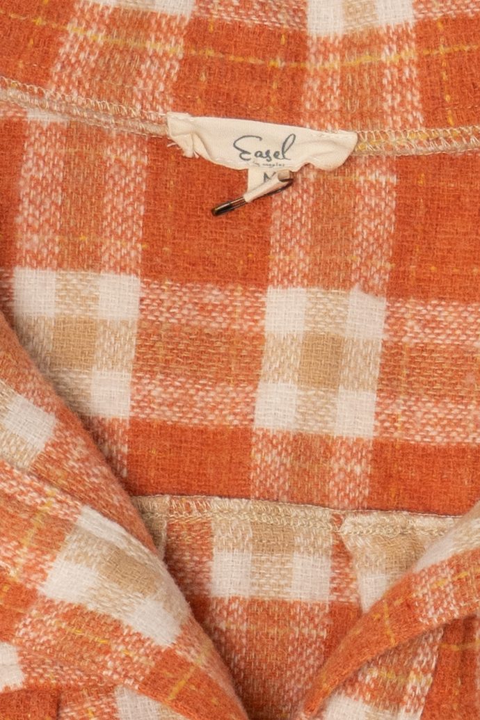 Orange Easel Button Up Flannel Shirt (2020s)