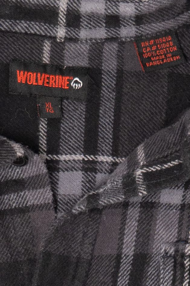 Dark Gray Plaid Wolverine Button Up Shirt (2010s)