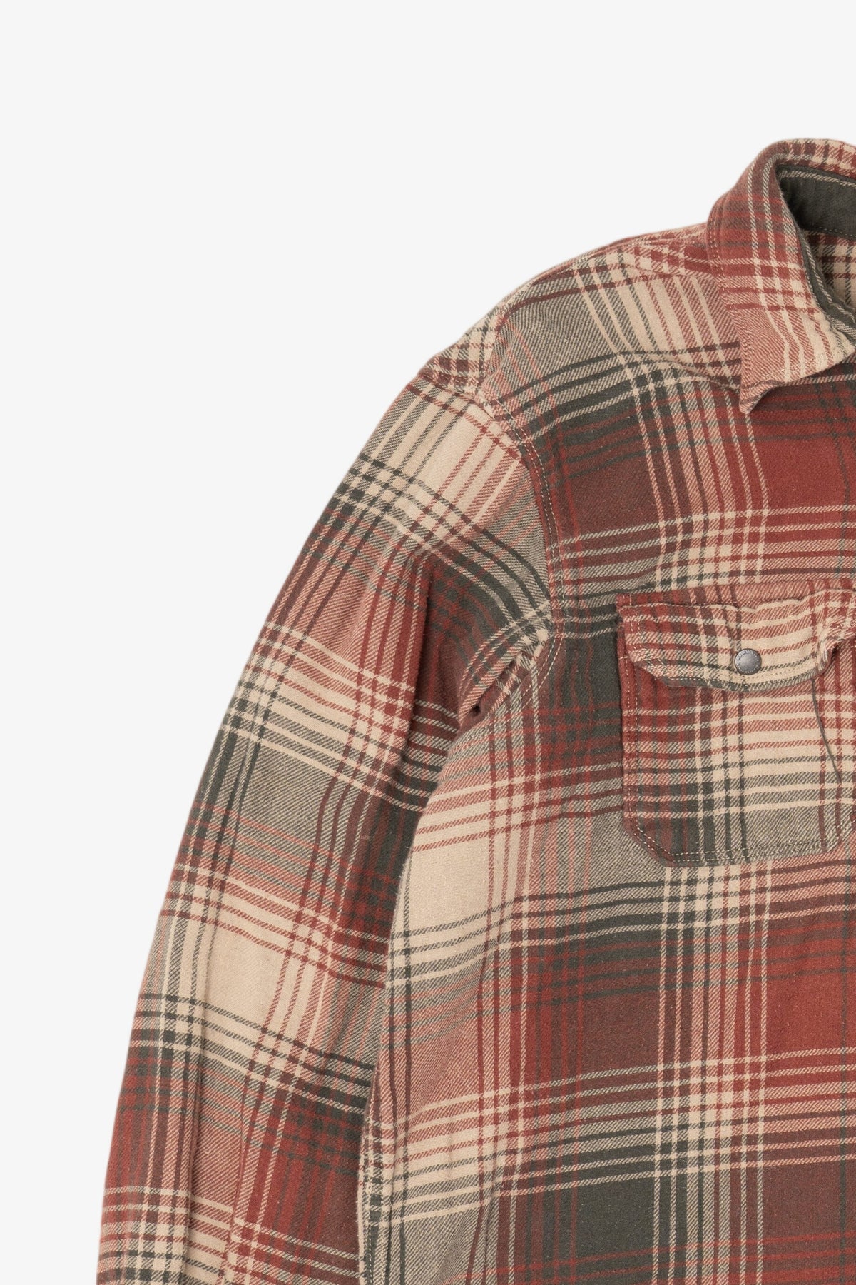 Plaid Red Head Ranch Button Up Shirt (2010s)