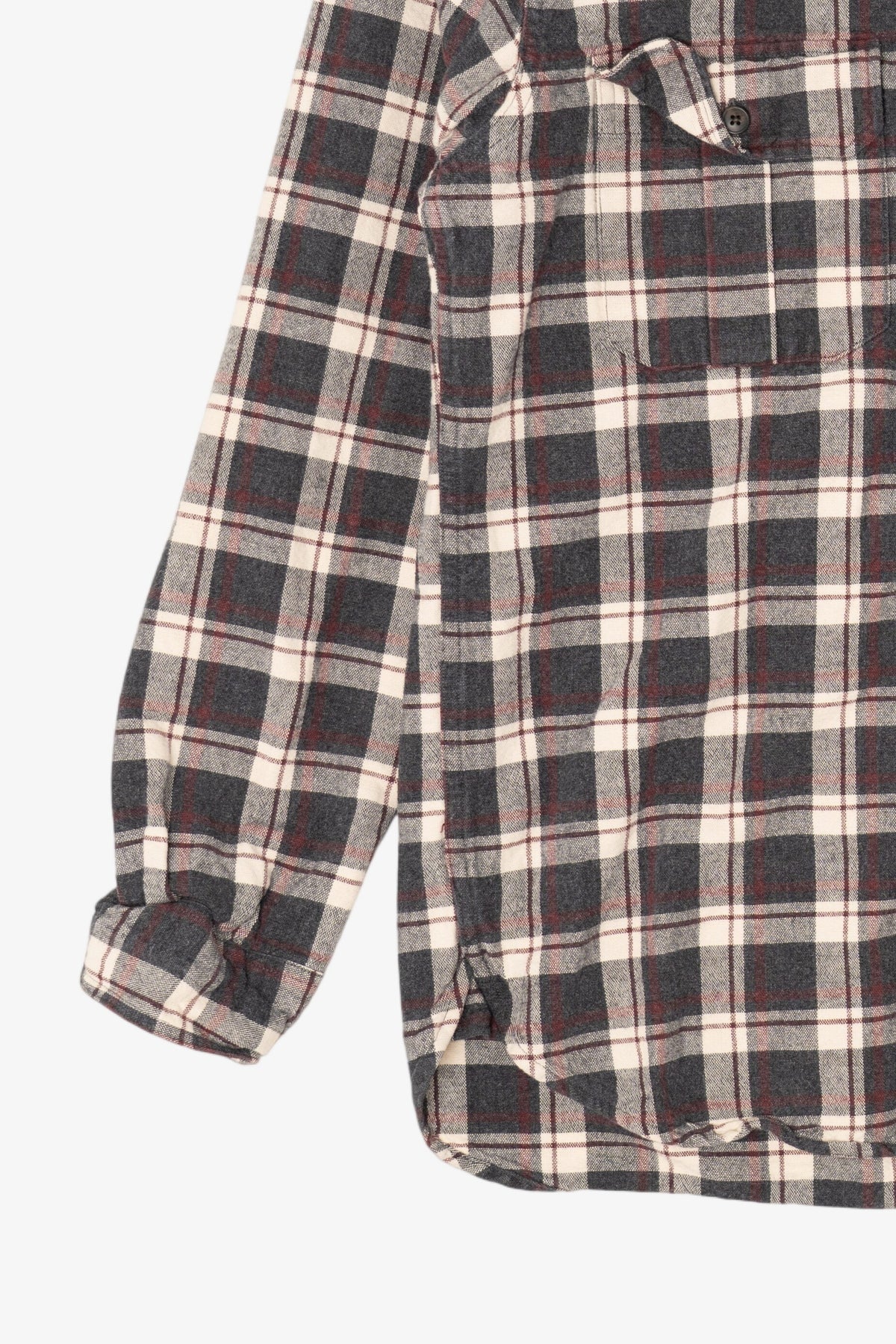 Vintage Charcoal Plaid J. Crew Button Up Shirt (1990s)