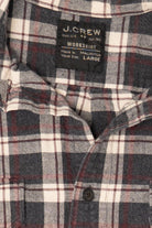 Vintage Charcoal Plaid J. Crew Button Up Shirt (1990s)
