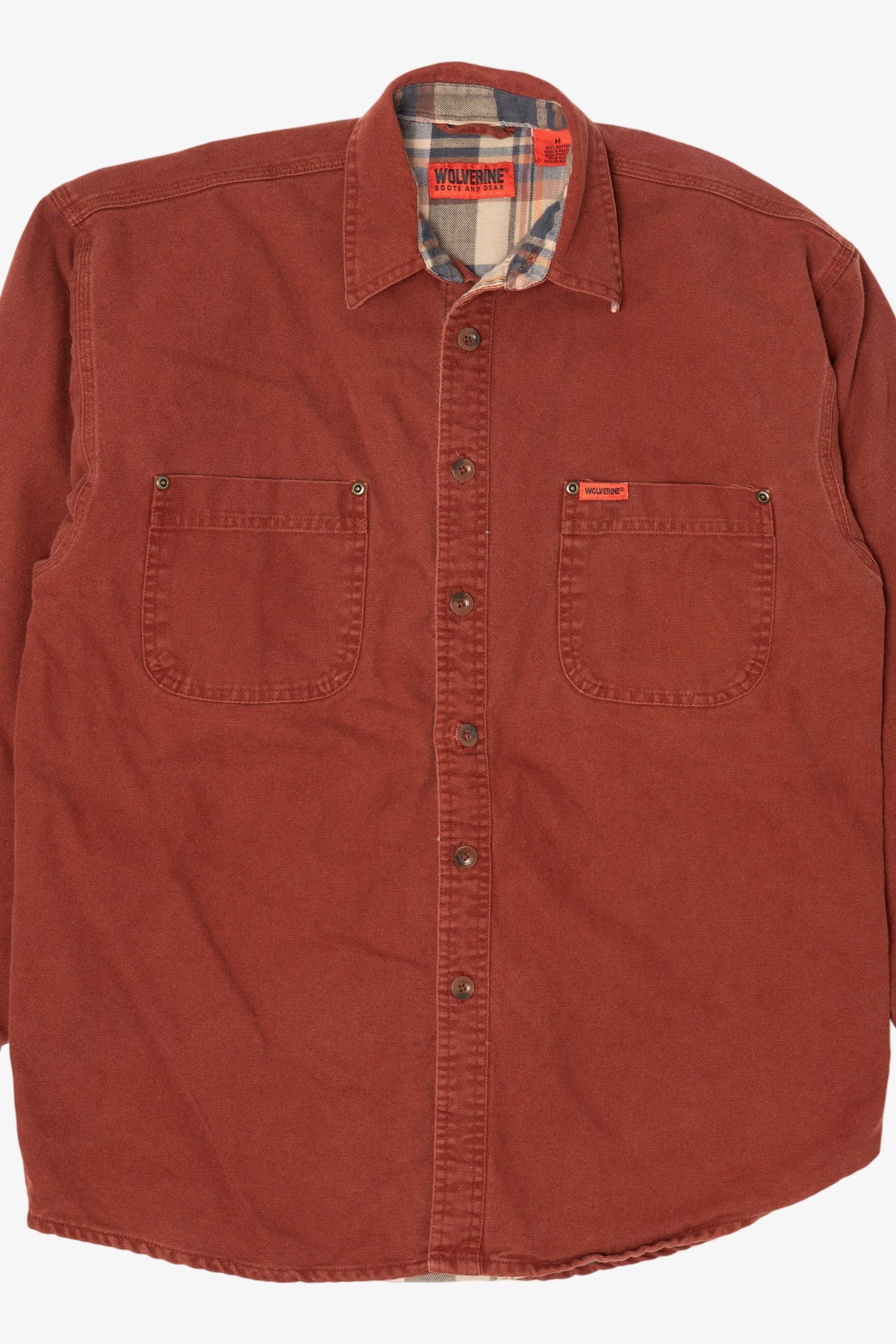 Vintage Wolverine Plaid Lined Button Up Shirt (1990s)