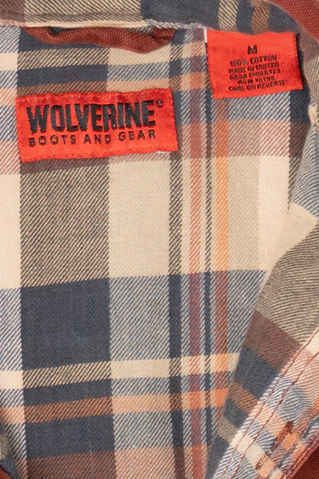 Vintage Wolverine Plaid Lined Button Up Shirt (1990s)
