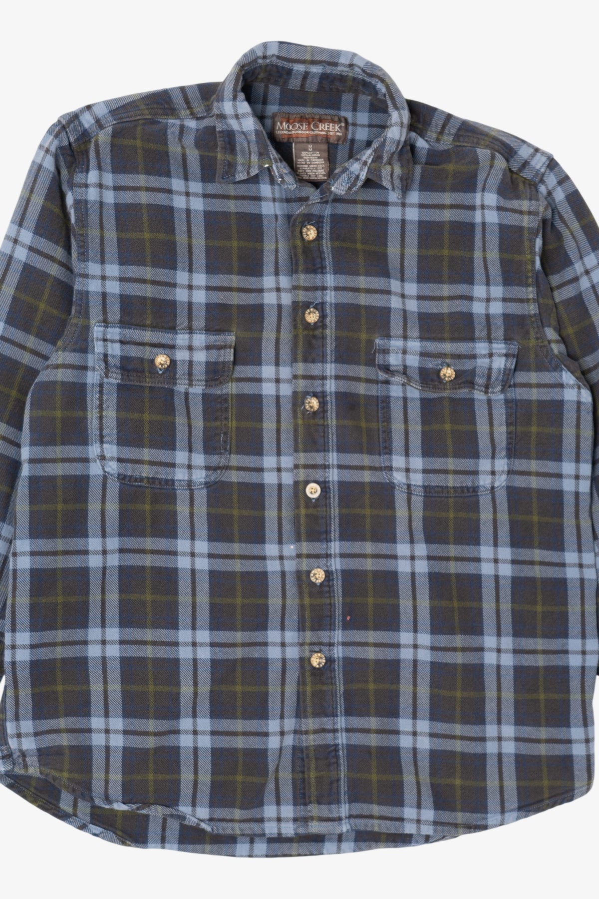 Vintage Navy Blue Moose Creek Button Up Shirt (1990s)