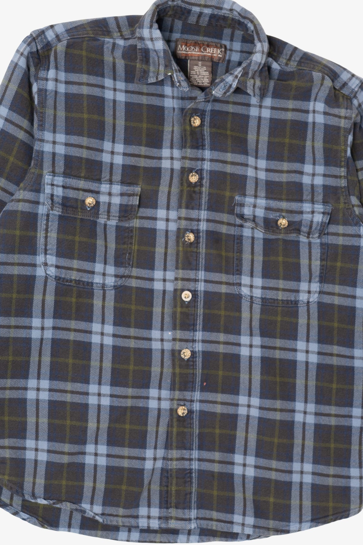 Vintage Navy Blue Moose Creek Button Up Shirt (1990s)