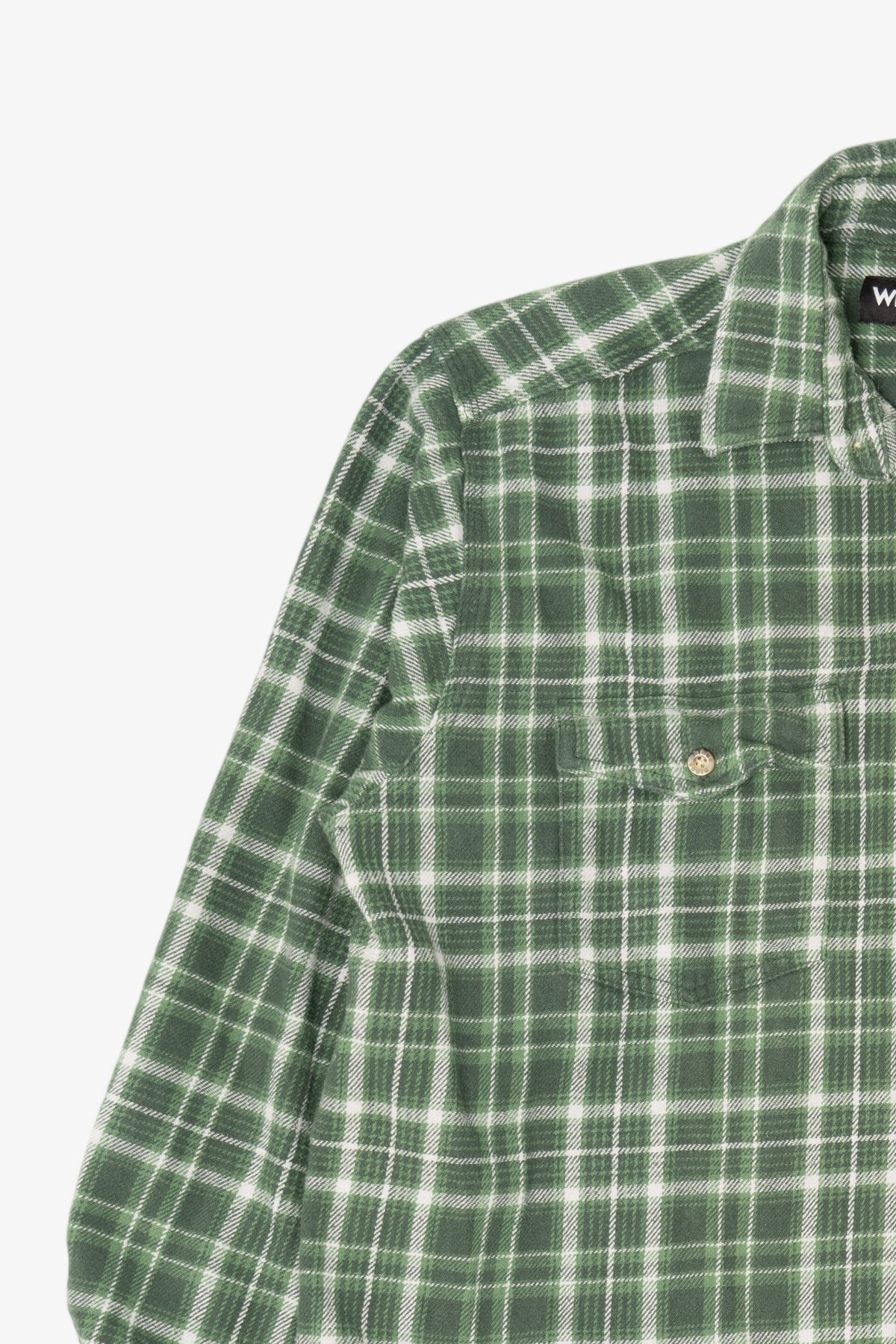 Vintage Green Plaid Wranglers Riggs Button Up Shirt (2000s)