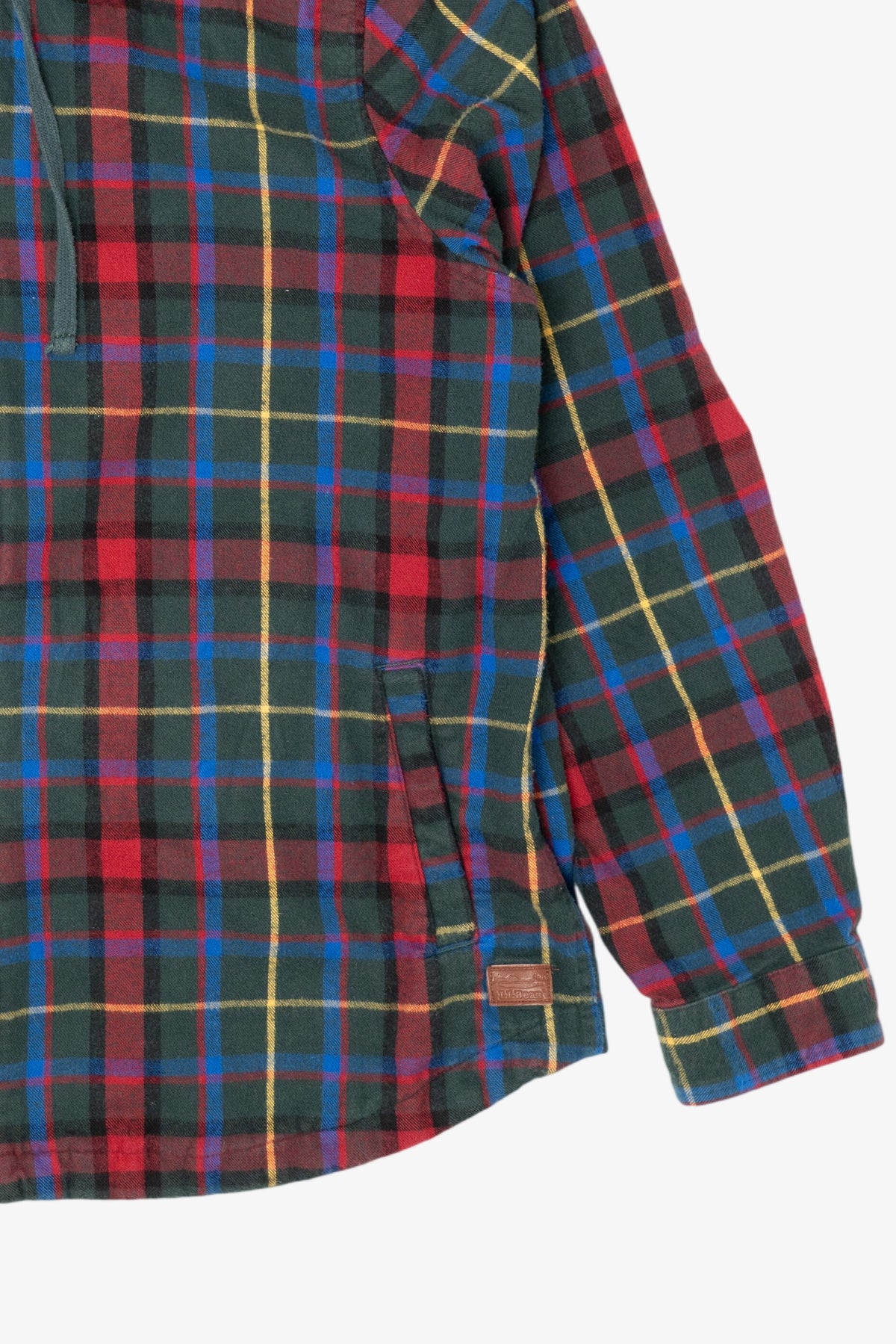 L.L. Bean Zip Up Plaid Hooded Flannel Shirt (2010s)