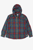 L.L. Bean Zip Up Plaid Hooded Flannel Shirt (2010s)