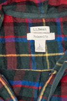 L.L. Bean Zip Up Plaid Hooded Flannel Shirt (2010s)