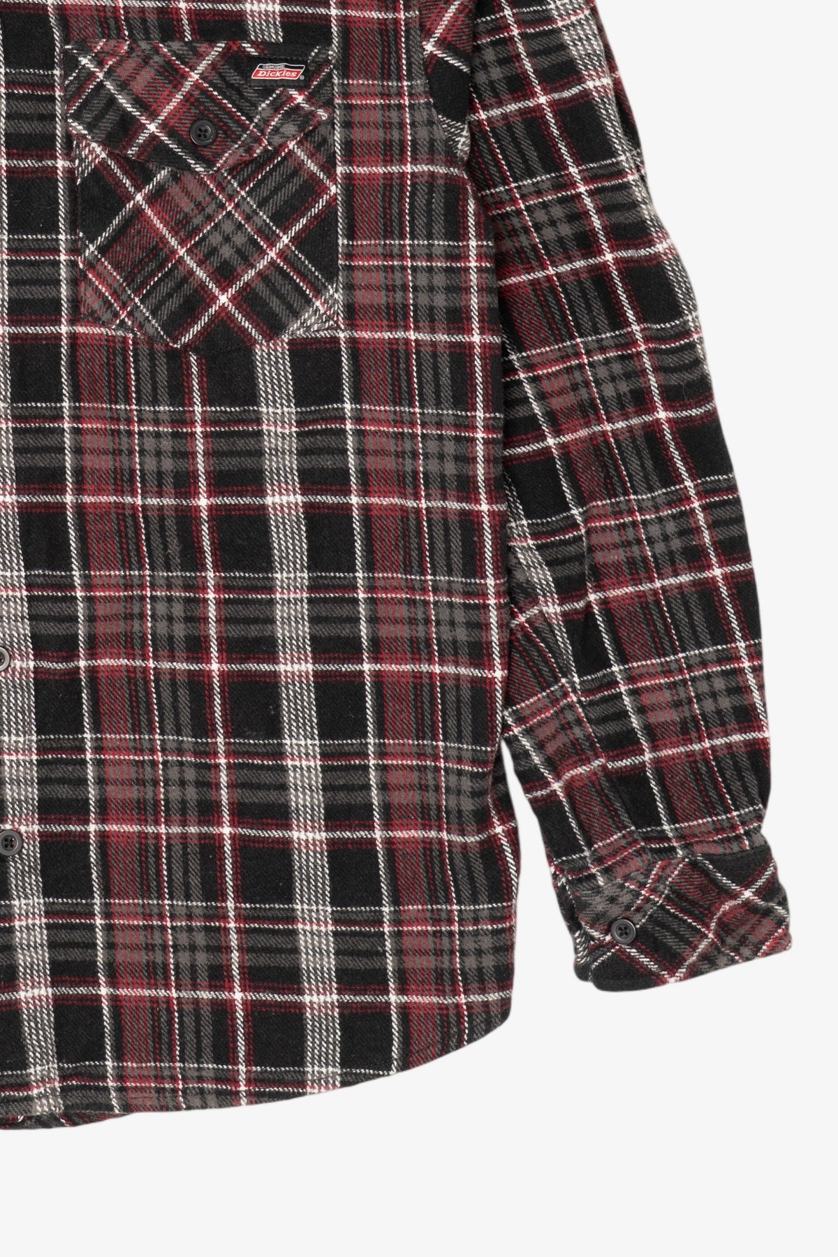 Black And Red Plaid Dickies Button Up Shirt (2010s)
