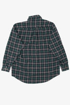 Dark Green Plaid Ivy Crew Button Up Flannel Shirt (1990s)