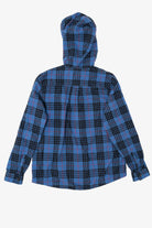 Blue Plaid L.L. Bean Zip Up Hooded Flannel Shirt (2010s)