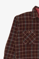 Vintage Burgundy Plaid John Blair Flannel Button Up Shirt (1980s)