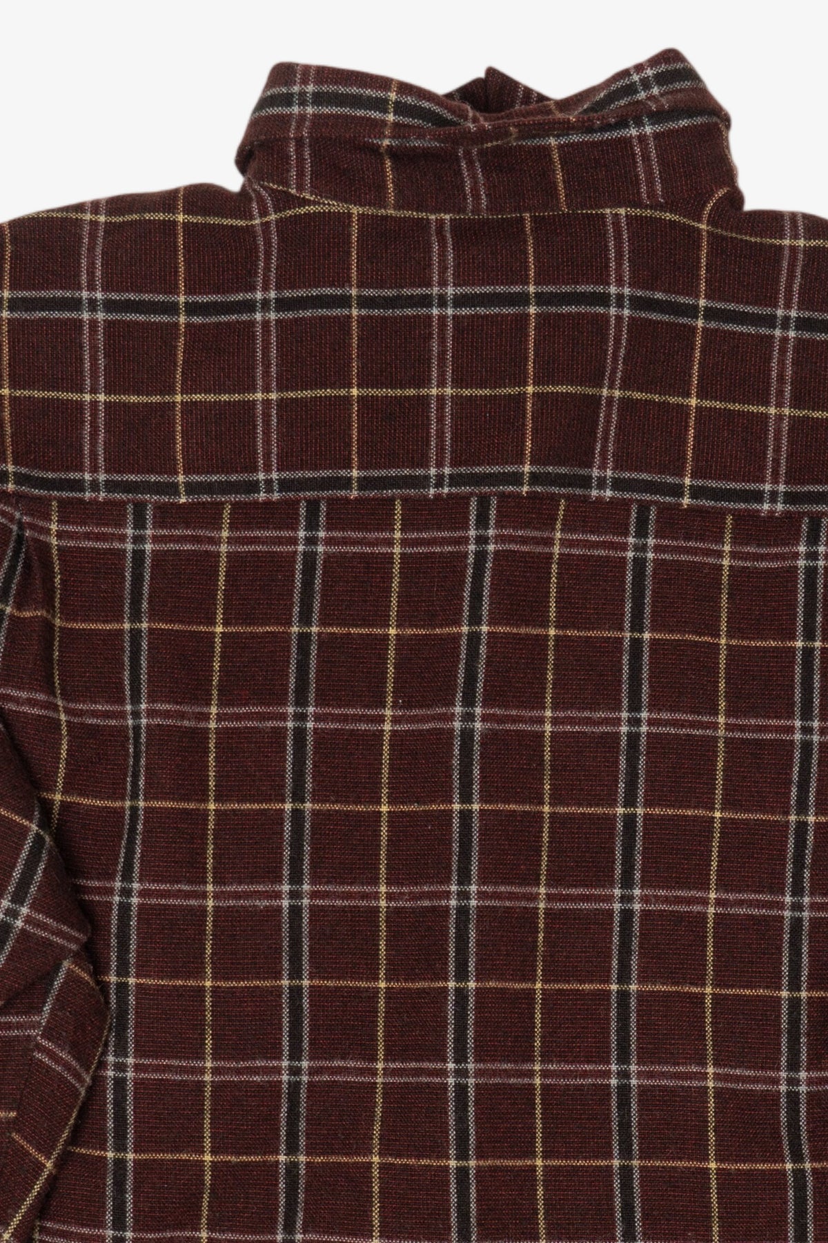 Vintage Burgundy Plaid John Blair Flannel Button Up Shirt (1980s)