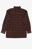 Vintage Burgundy Plaid John Blair Flannel Button Up Shirt (1980s)