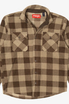 Brown Plaid Wrangler Button Up Flannel Shirt (2010s)