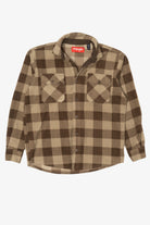 Brown Plaid Wrangler Button Up Flannel Shirt (2010s)