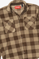 Brown Plaid Wrangler Button Up Flannel Shirt (2010s)