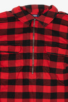 Vintage Red Plaid Chaps Half Zip Flannel Shirt (2000s)