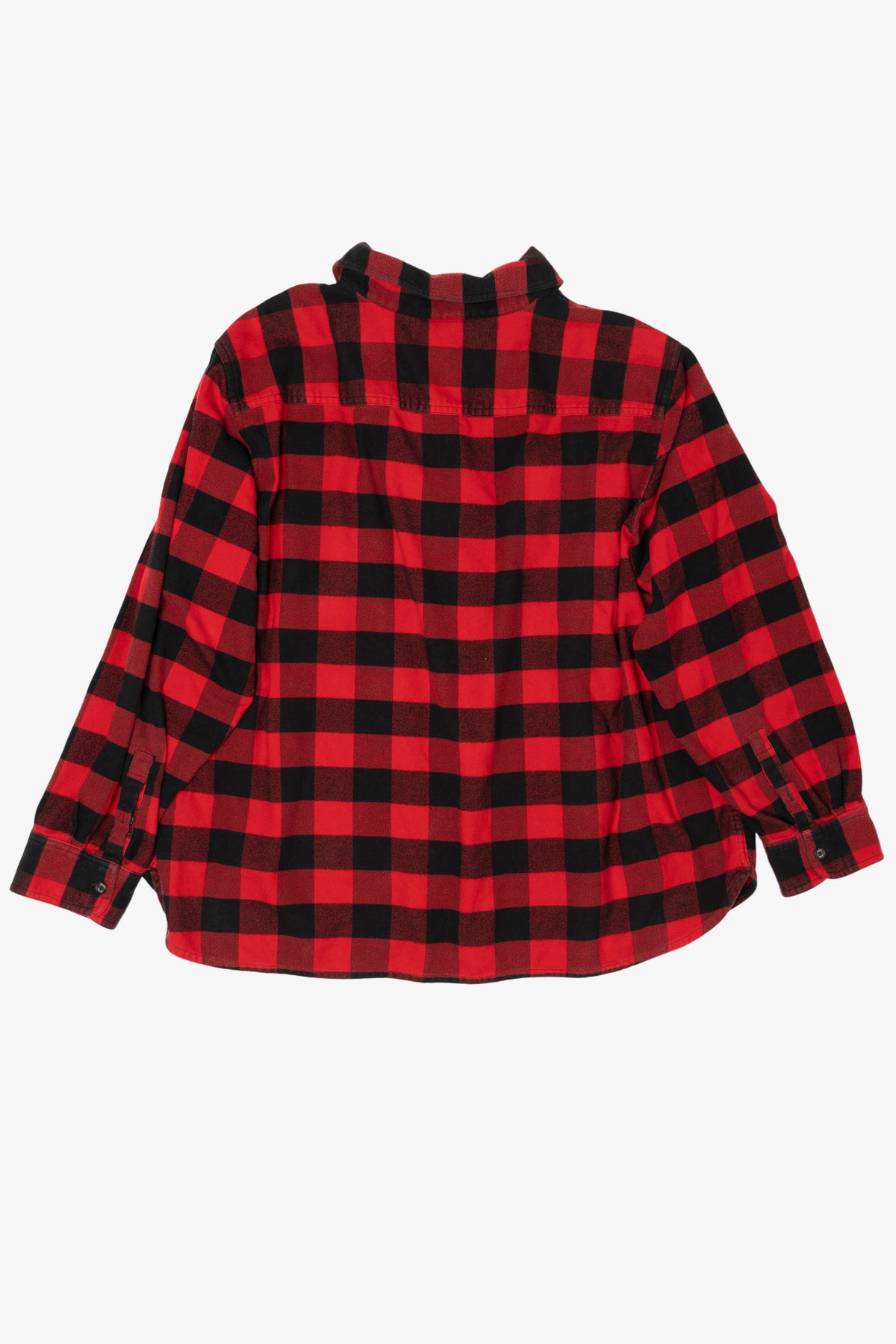 Vintage Red Plaid Chaps Half Zip Flannel Shirt (2000s)