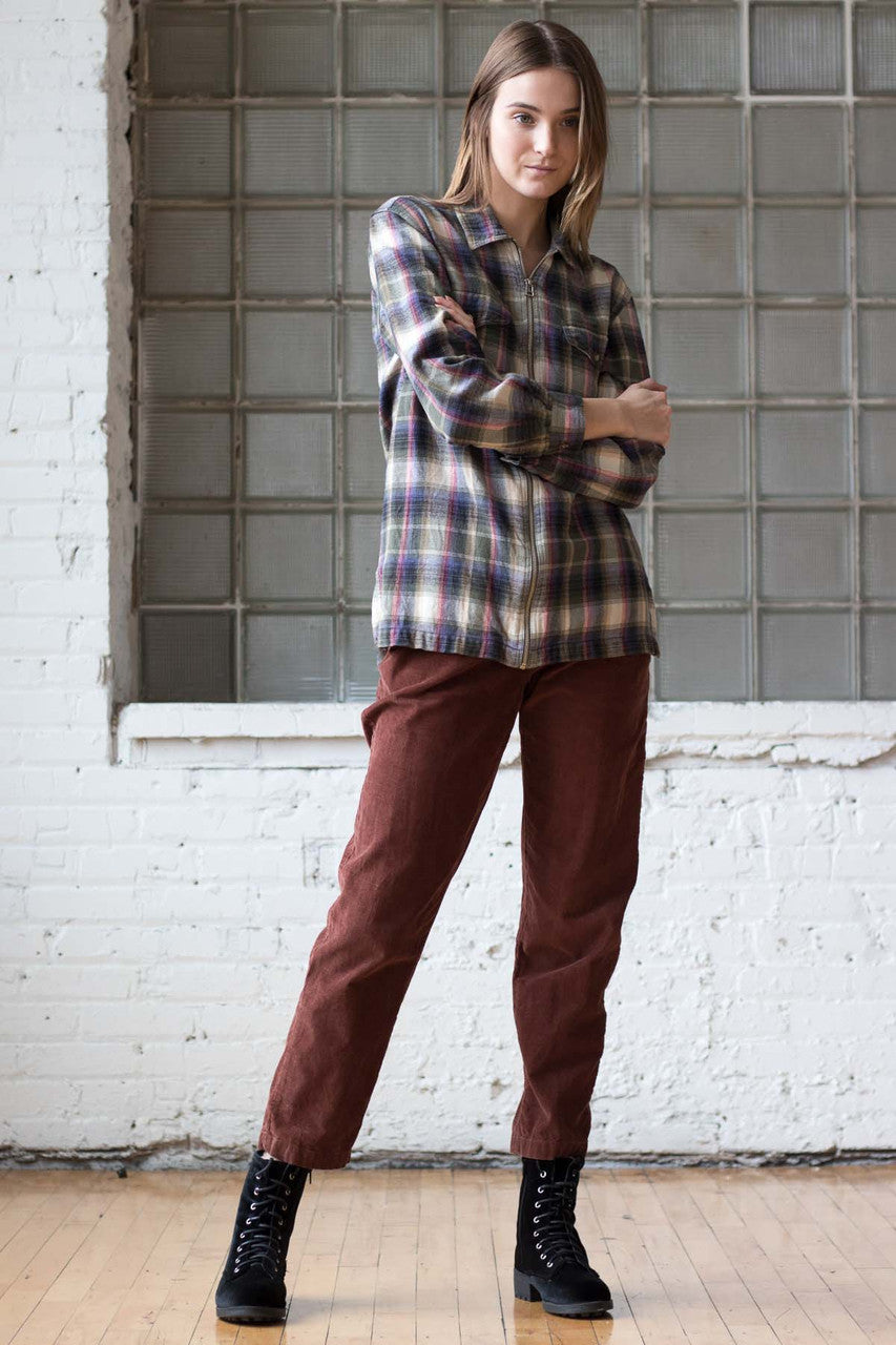 Vintage Zip Flannel Shirt 1601