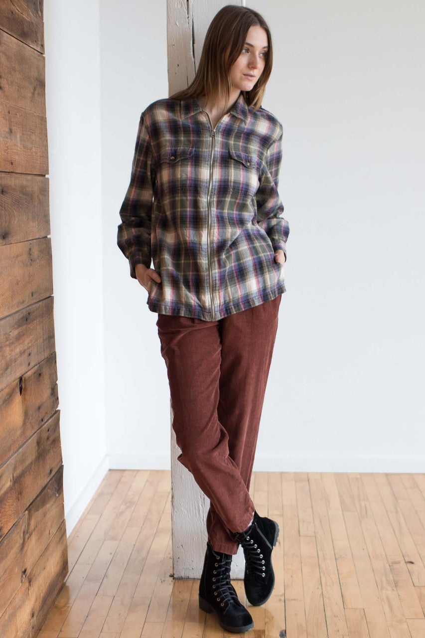 Vintage Zip Flannel Shirt 1601