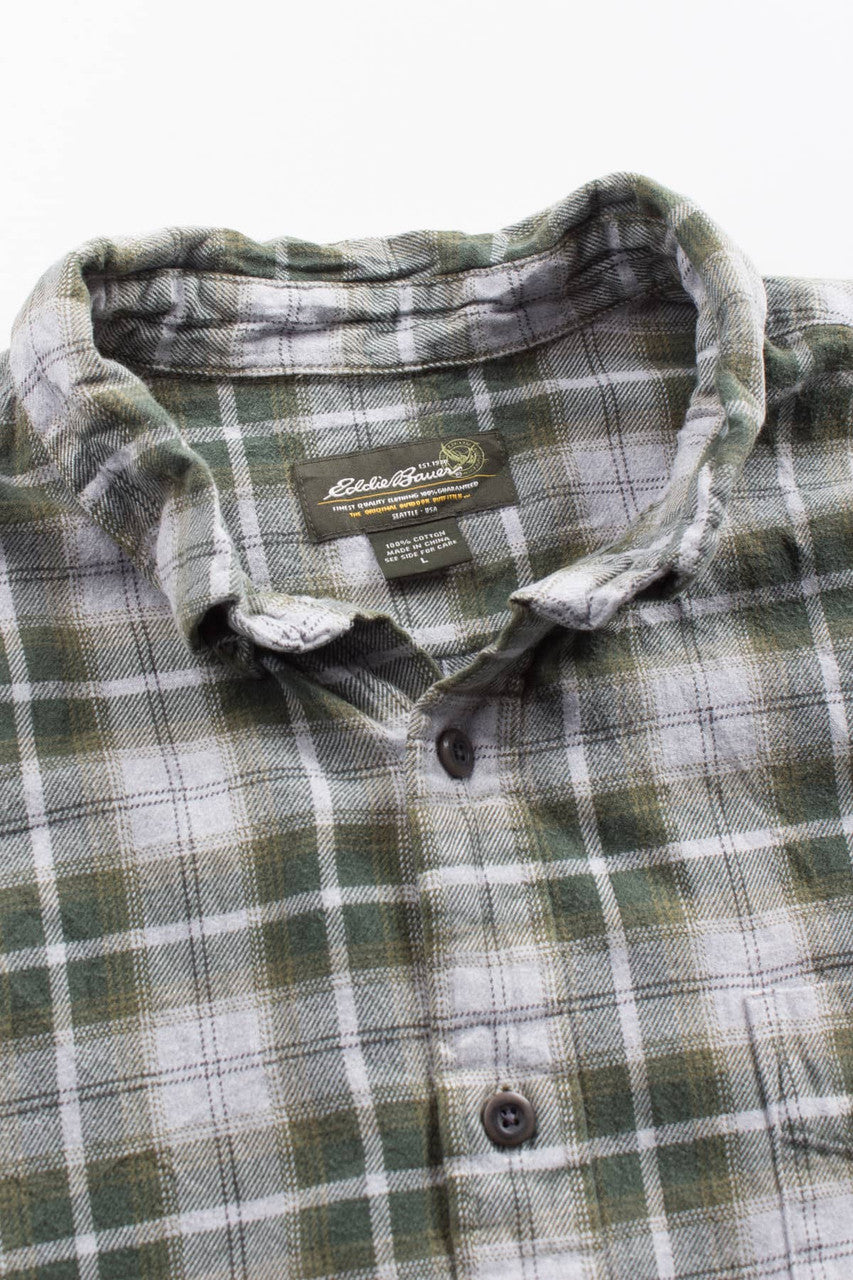 Cropped Eddie Bauer Flannel Shirt (2000s)