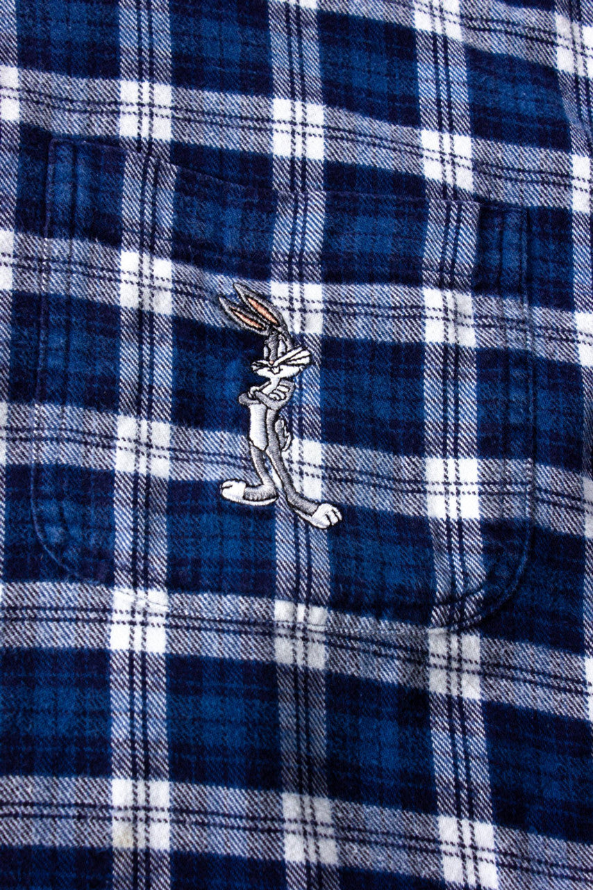 Bugs Bunny Embroidered Flannel Shirt