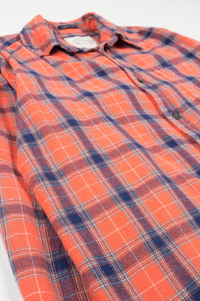Vintage Orange Flannel Shirt 3474