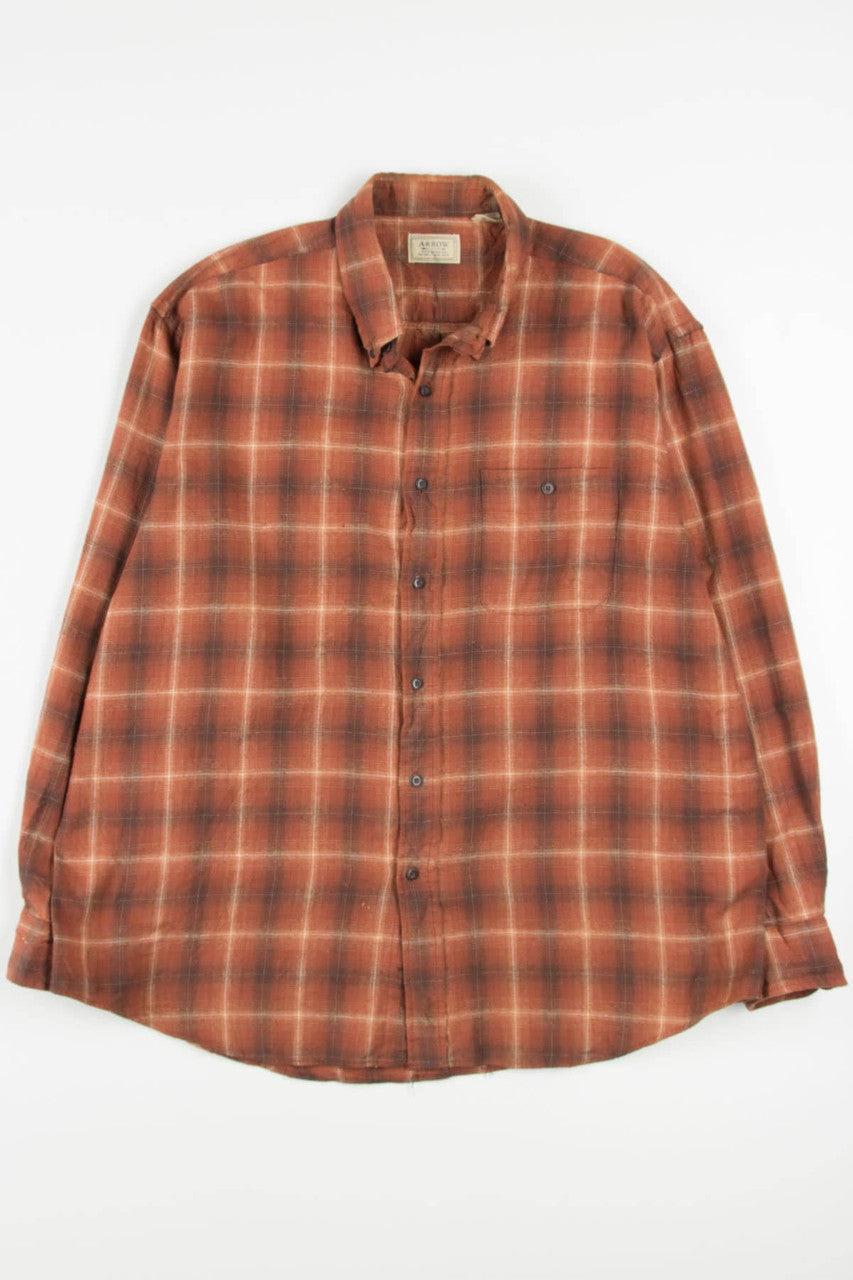 Vintage Orange Flannel Shirt 3483