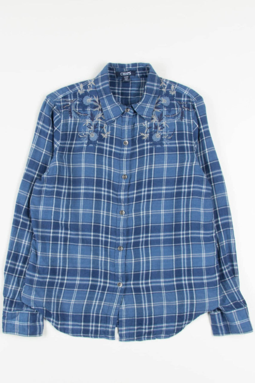 Vintage Embroidered Chaps Flannel Shirt 3518