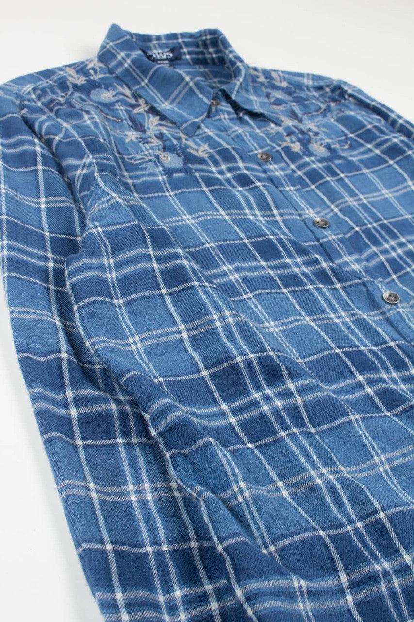 Vintage Embroidered Chaps Flannel Shirt 3518