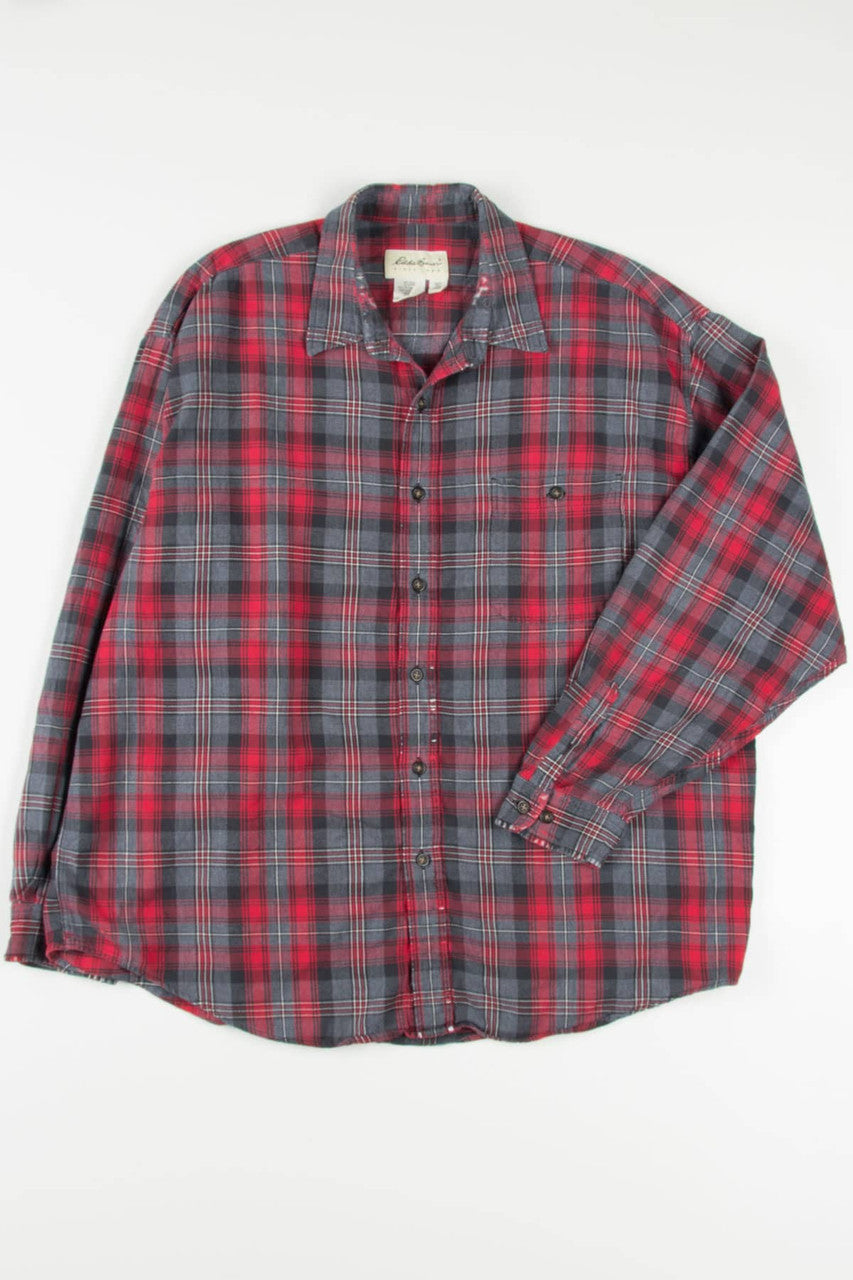 Distressed Eddie Bauer Flannel Shirt 3579