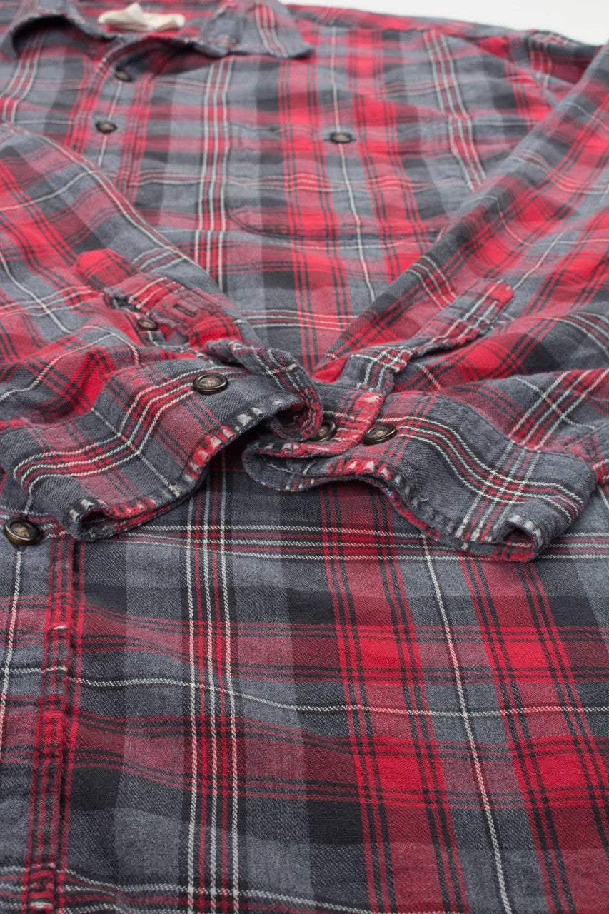 Distressed Eddie Bauer Flannel Shirt 3579