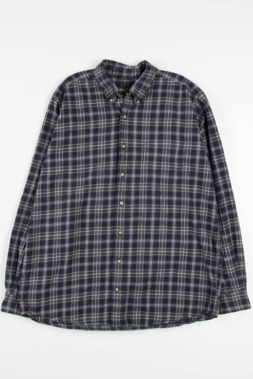 Blue Plaid Eddie Bauer Flannel Shirt (2000s)