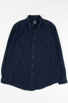 Navy Faded Glory Flannel Shirt (2000s)
