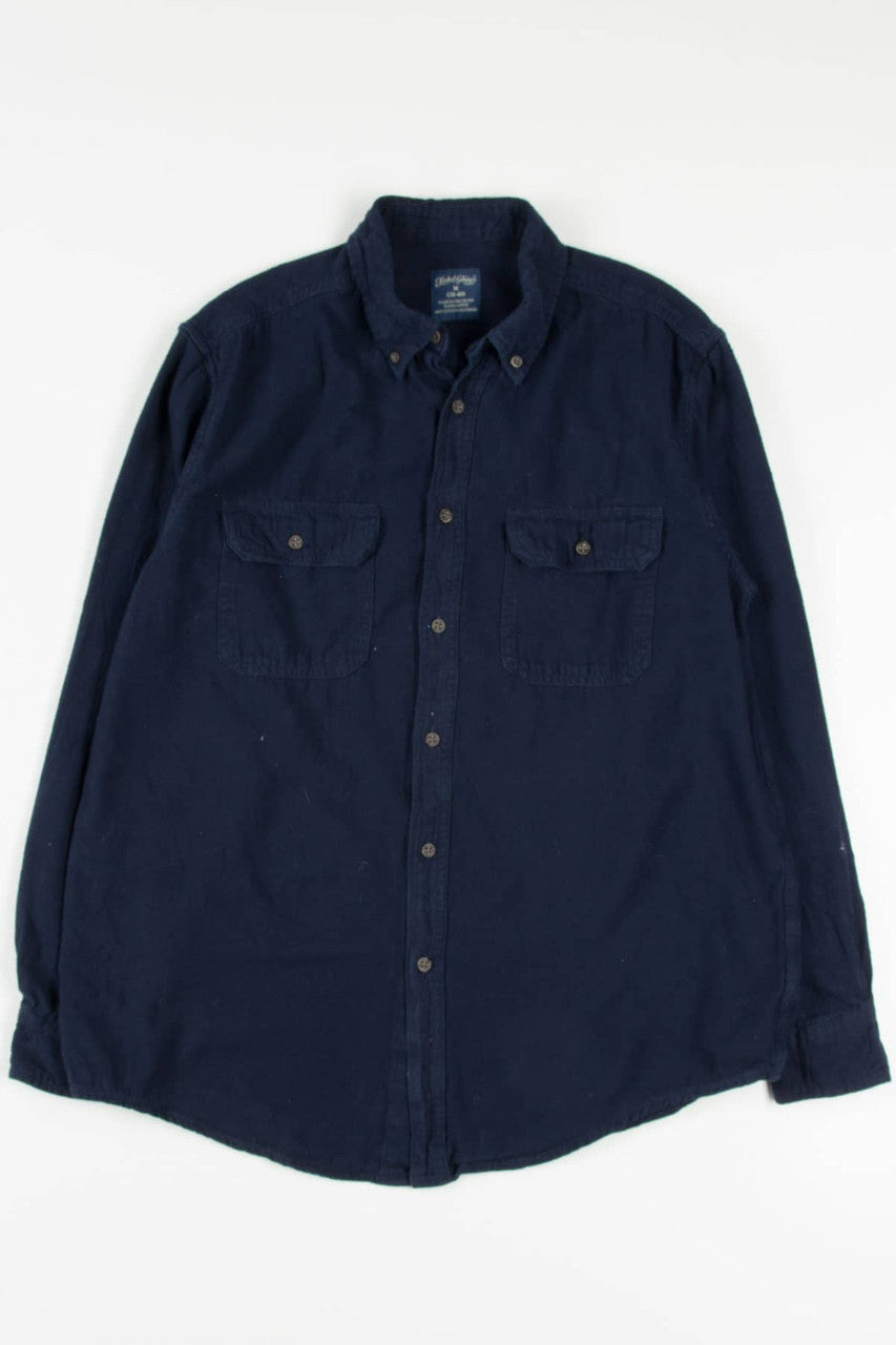 Navy Faded Glory Flannel Shirt (2000s)