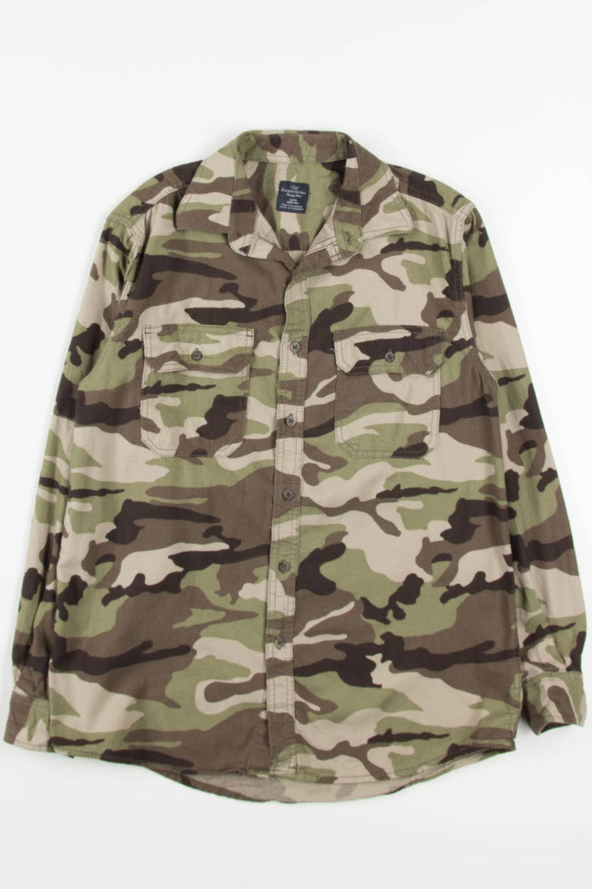 Camouflage Faded Glory Flannel Shirt (2000s) 1