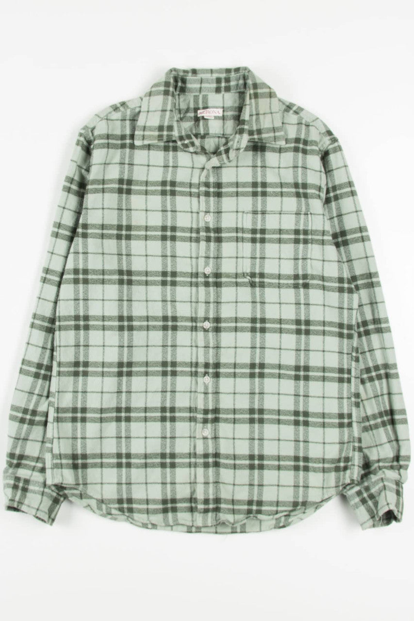 Green Merona Flannel Shirt 3709
