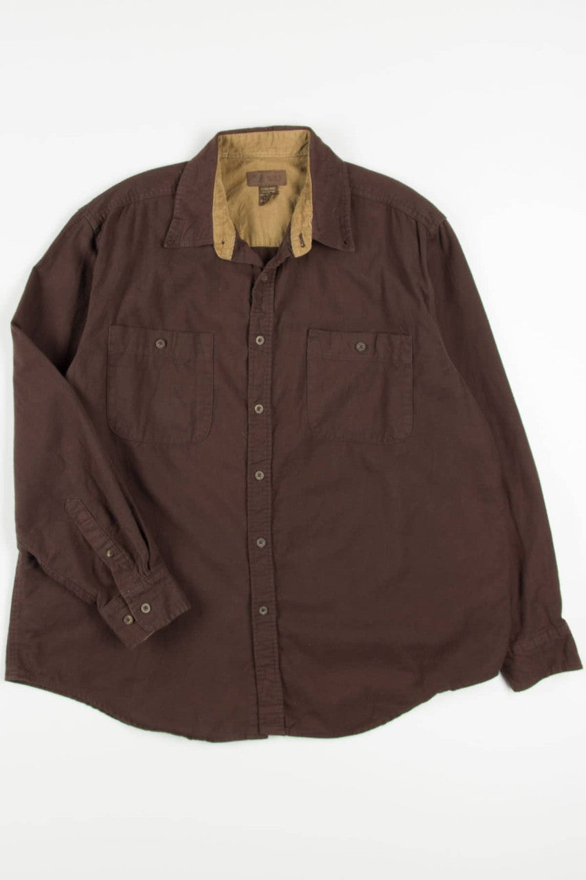 Brown Faded Glory Flannel Shirt 3712