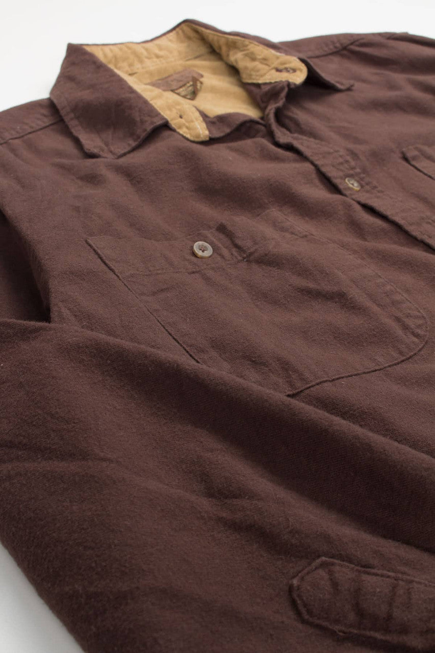 Brown Faded Glory Flannel Shirt 3712