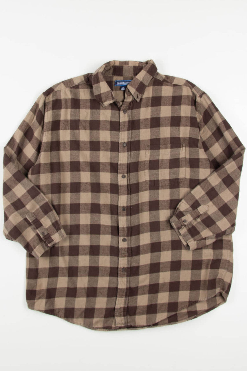 Brown Croft & Barrow Flannel Shirt 3714