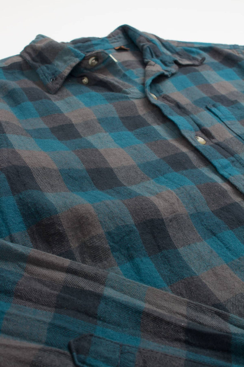 Teal Hobbs Creek Flannel Shirt 3723