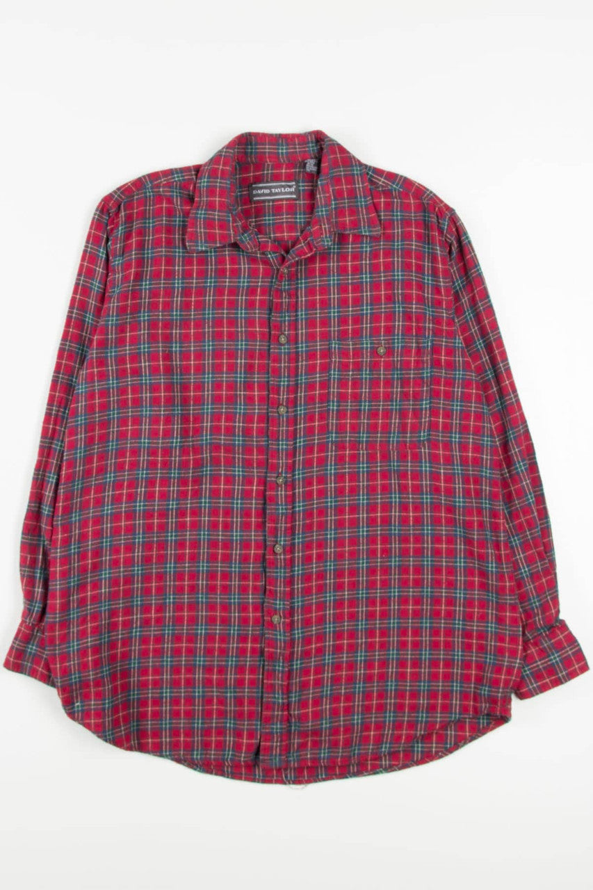 Red David Taylor Flannel Shirt 3726
