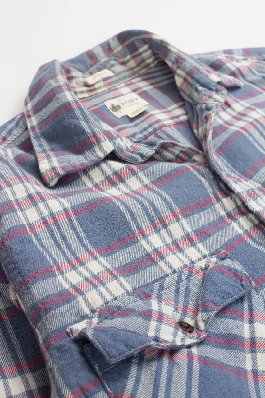 Dusty Blue J. Crew Flannel Shirt 3729