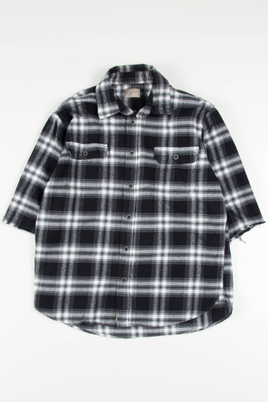 Chopped Sleeves Jachs Flannel Shirt 3732