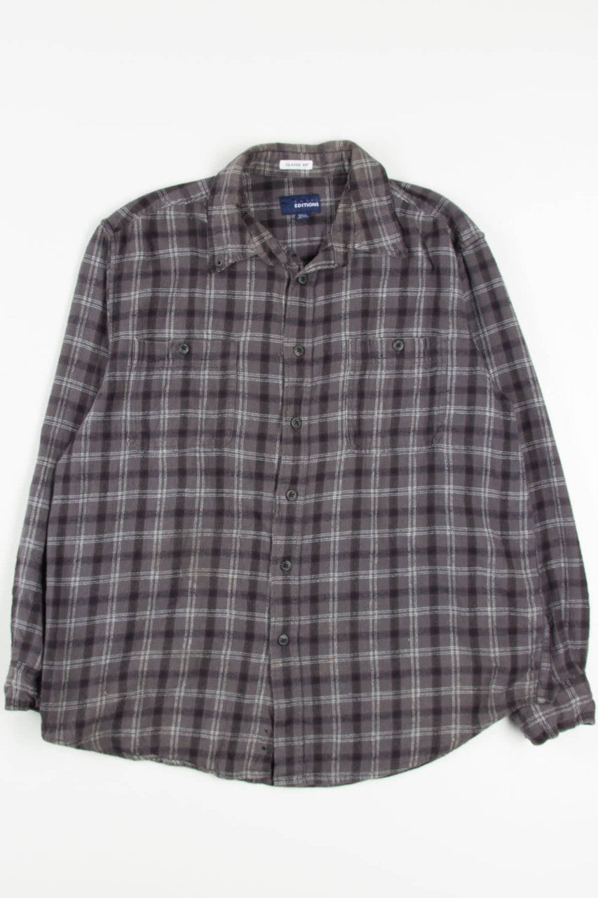 Grey Basic Editions Flannel Shirt 3734