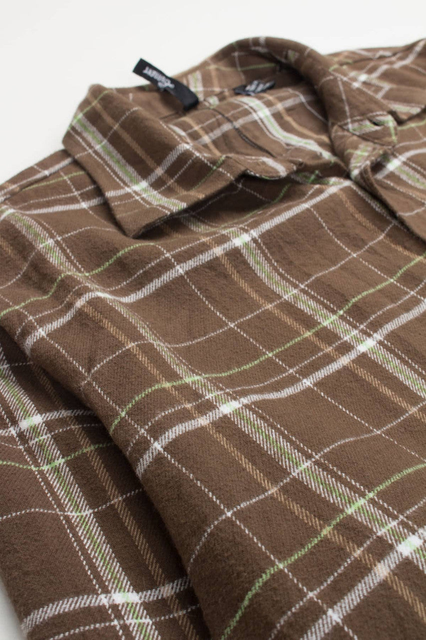 Brown Ocean Current Flannel Shirt 3735