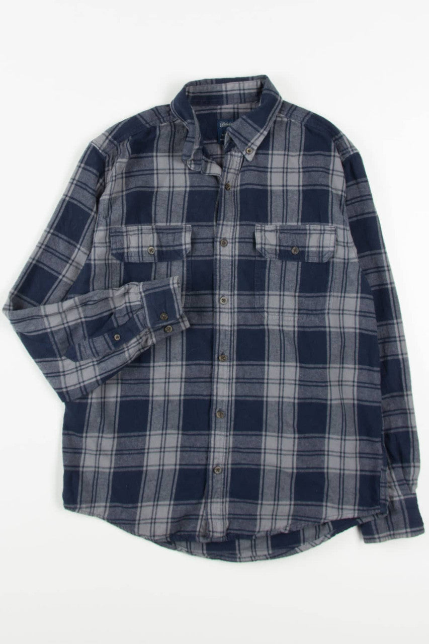 Navy Faded Glory Flannel Shirt 3736