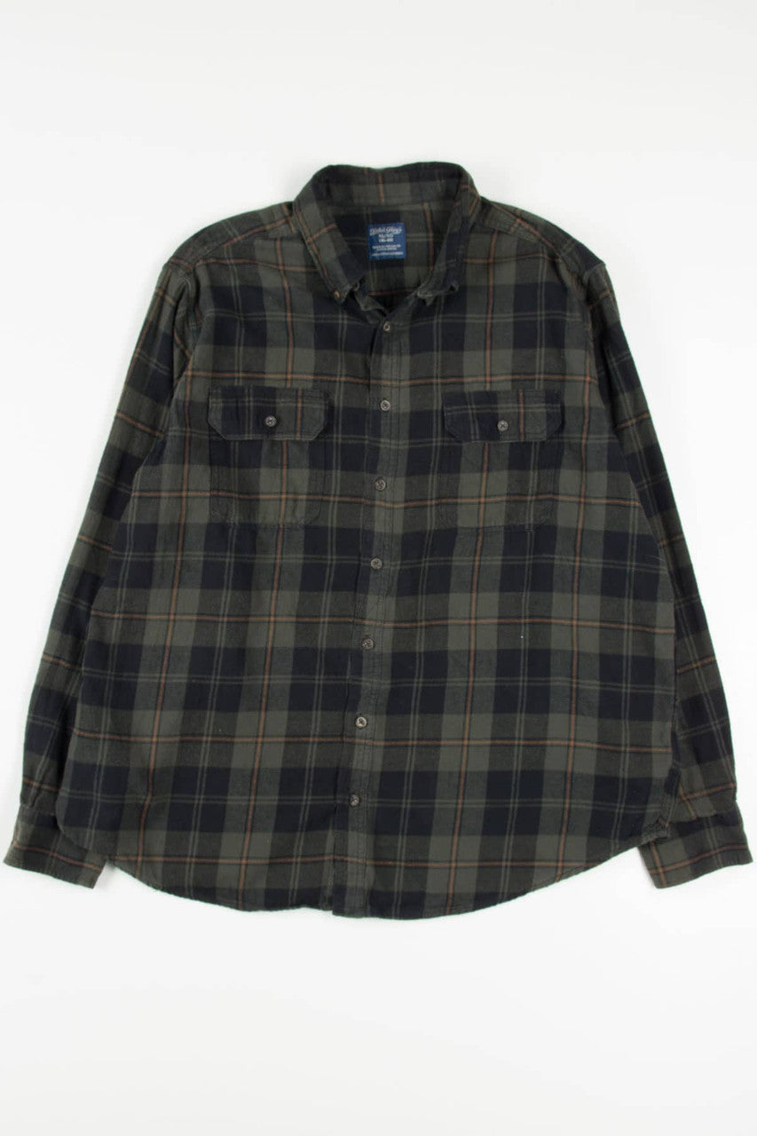 Charcoal Faded Glory Flannel Shirt 3737